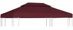 vidaXL Pavillon-Dach mit L&uuml;ftungsdach 310 g/m2 4x3 m Bordeauxrot