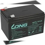 Kung Long WPL12-12 12V 12Ah AGM Bleiakku F2 6,3mm Longlife