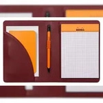 Rhodiarama Mappe f&uuml;r Block oder Notizheft A6, N&deg;13 13x17 cm - Weinrot 213008C