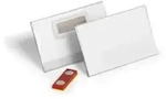 Namensschild, Magnet, Kunststoff, transparent, 90 x 54 mm, 25 St&uuml;ck