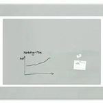 Sigel GL231 Glas-Whiteboard / gro&szlig;e Glasmagnettafel Artverum, 180x120 cm, grau