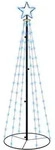 vidaXL LED-Weihnachtsbaum Kegelform Blau 108 LEDs 70x180 cm