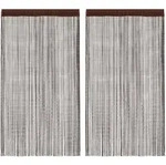vidaXL Fadenvorh&auml;nge 2 Stk. 100 x 250 cm Braun