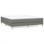 vidaXL Boxspringbettgestell Dunkelgrau 160x200 cm Stoff