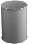 Papierkorb METALL rund 15, Stahl, rund, 260x315mm (&Oslash;xH), 15 l, grau