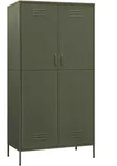 vidaXL Kleiderschrank Olivgr&uuml;n 90x50x180 cm Stahl