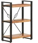 vidaXL B&uuml;cherregal 3 F&auml;cher 60x30x80 cm Akazie Massivholz