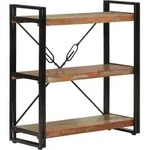 vidaXL B&uuml;cherregal 3 F&auml;cher 77x30x80cm Recyceltes Massivholz und Eisen