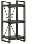 vidaXL B&uuml;cherregal 3 F&auml;cher Schwarz 40x30x80 cm Mango Massivholz