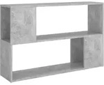 vidaXL B&uuml;cherregal Betongrau 100x24x63 cm Holzwerkstoff