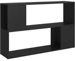 vidaXL B&uuml;cherregal Schwarz 100x24x63 cm Holzwerkstoff