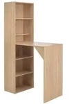 vidaXL Bartisch mit Schrank Eichenoptik 115x59x200 cm
