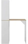vidaXL Bartisch mit Schrank Wei&szlig; 115x59x200 cm Modell Orion Cuisine
