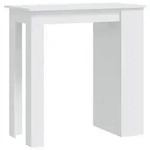 vidaXL Bartisch mit Ablagefl&auml;che Wei&szlig; 102x50x103,5 cm Holzwerkstoff
