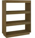 vidaXL B&uuml;cherregal/Raumteiler Honigbraun 80x35x103 Massivholz Kiefer