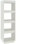 vidaXL B&uuml;cherregal/Raumteiler Wei&szlig; 40x35x135 cm Massivholz Kiefer