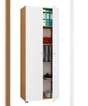VCM Vandol Ikombi Universalschrank 2 T&uuml;ren Buche dekor,Wei&szlig;.