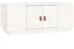 vidaXL Couchtisch Wei&szlig; 100x50x41 cm Massivholz Kiefer