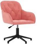 vidaXL B&uuml;rostuhl Drehbar Rosa Samt