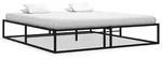 vidaXL Bettgestell Schwarz Metall 160x200 cm