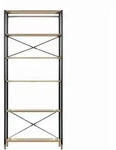 M&ouml;bilia Regal mit 6 B&ouml;den | MDF furniert | Gestell Metall | B 85 x T 30 x H...