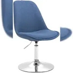 CLP Esszimmerstuhl Maverick Stoff Stoff HBT: 76x48x57 cm blau chrom