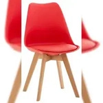 CLP Esszimmerstuhl Linares rot/Kunststoff