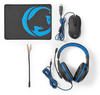 Nedis Gaming Combo Kit - 3 in 1 - Headset, Maus und Mauspad - Blau / Schwarz