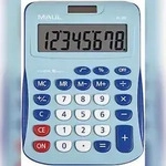 Maul MJ 550 Tischrechner Hellblau Display (Stellen): 8 batteriebetrieben,