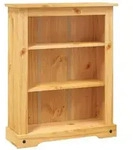 vidaXL B&uuml;cherschrank 3 F&auml;cher Mexiko-Stil Kiefernholz 80x29x100 cm