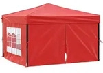 vidaXL Partyzelt Faltbar mit Seitenw&auml;nden Rot 3x3 m