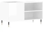 vidaXL Plattenschrank Hochglanz-Wei&szlig; 85x38x48 cm Holzwerkstoff