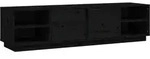 vidaXL TV-Schrank Schwarz 156x40x40 cm Massivholz Kiefer
