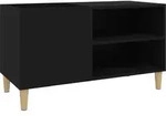 vidaXL Plattenschrank Schwarz 84,5x38x48 cm Holzwerkstoff