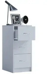 VCM Nachttisch Boxal Wei&szlig; H. 65 x B. 33 x T. 35 cm