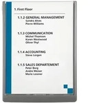 Durable T&uuml;rschild A4 d.gr CLICK SIGN transparente Front