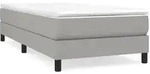 vidaXL Boxspringbettgestell Hellgrau 100x200 cm Stoff