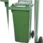 PROREGAL 2-Rad-M&uuml;lltonne, 120 Liter, HDPE Kunststoff, HxBxT 94,5x48x54cm,...