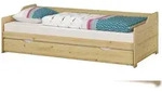 Erst-Holz Sofabett zweiter Schlafplatz mit Matratze Bettgestell 90x200...