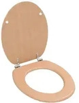 vidaXL Toilettensitz mit Deckel MDF Bambus-Design
