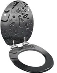 vidaXL Toilettensitz mit Soft-Close-Deckel MDF Wassertropfen-Design