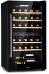 Klarstein Barossa 29 Duo Weink&uuml;hlschrank 29 Fl 80 Ltr 2 Zonen Drucktasten Schwarz
