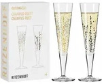 Ritzenhoff Goldnacht Champagnergl&auml;ser 205 ml 2er Set Bl&auml;tter & Punkte