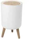 Kitchen Move Badezimmer-M&uuml;lleimer Push MALMO 7L Plastik holzfarben