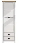 Landside Kleiderschrank 1 T&uuml;r, 2 Schubladen, grau.