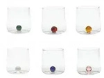 Set mit 6 Borosilikatgl&auml;sern Bilia Tumbler Zafferano in verschiedenen Farben