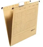 Falken 80004328 25x H&auml;ngemappe UniReg, 230g/m2-Kraftkarton, seitlich offen - Braun