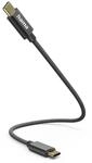 Hama 0,48 Gbit/s Stecker USB C auf USB C 0,2 m 201604 (Schwarz) 00201604