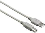 Hama 0,48 Gbit/s Stecker USB A auf USB B 1,5 m 200900 (Grau) 00200900