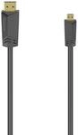 Hama 18 Gbit/s Stecker Gerade HDMI auf HDMI Typ D (Mikrofon) 1,5 m 205016 (Schwarz)